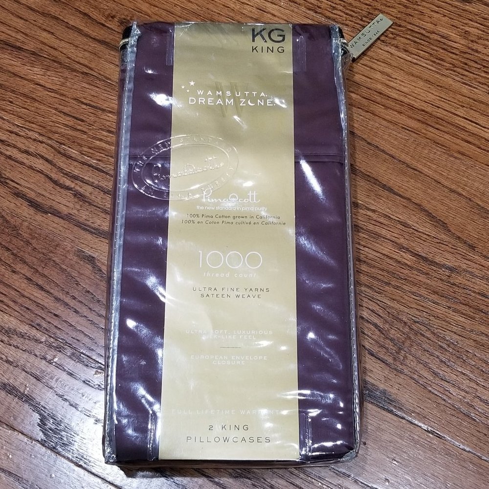(2) Wamsutta Dream Zone KING Pillowcases in Mauve